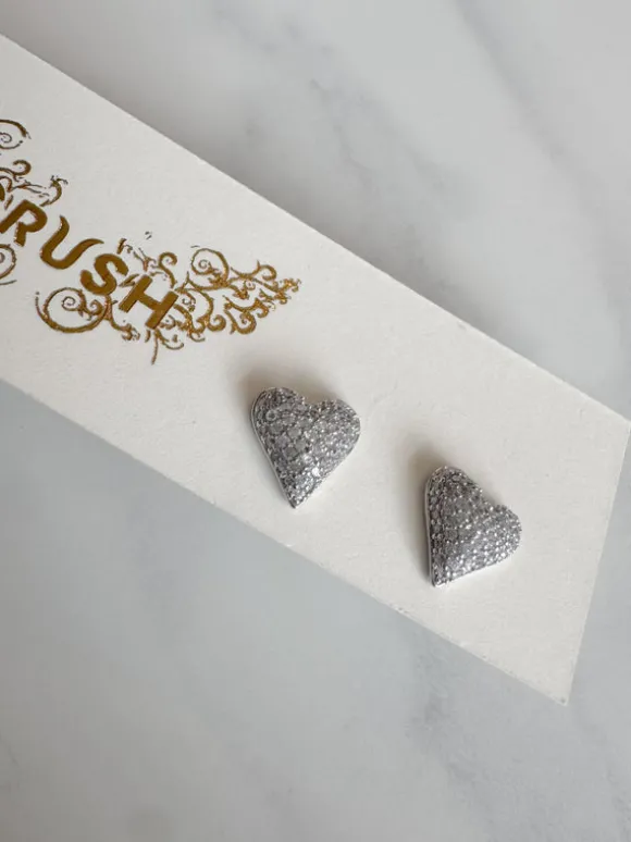 Amelia CZ Heart Studs