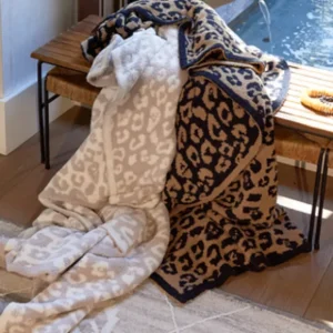 Barefoot Dreams CozyChic In the Wild Throw Cream/Stone