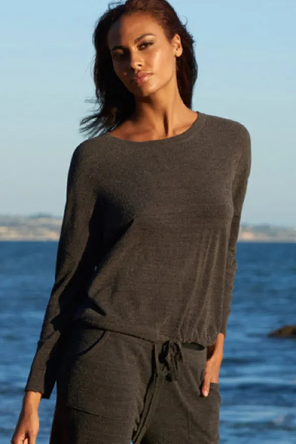 Barefoot Dreams Slouchy Pullover Carbon