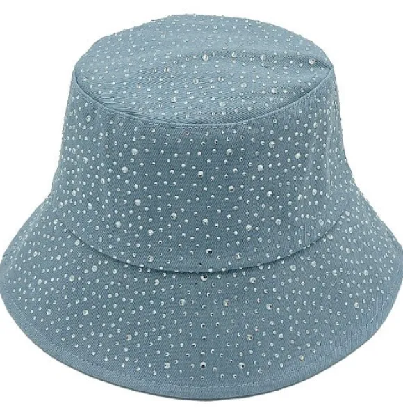 Blinged Out Denim Bucket Hat