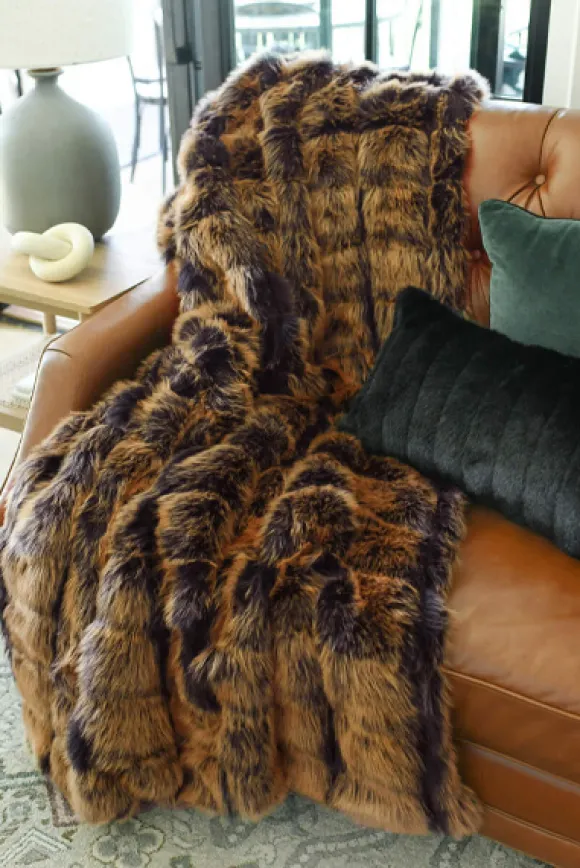 Canadian Fox Faux Fur Throw 60 x 72