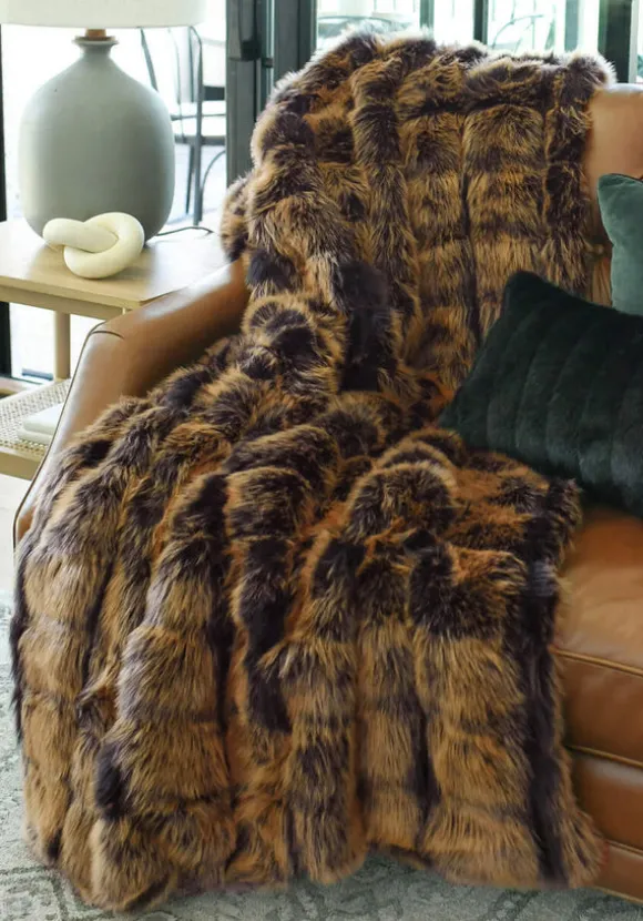 Canadian Fox Faux Fur Throw 60 x 72