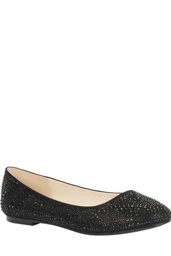 Ella Sparkle Splattered Flats Black
