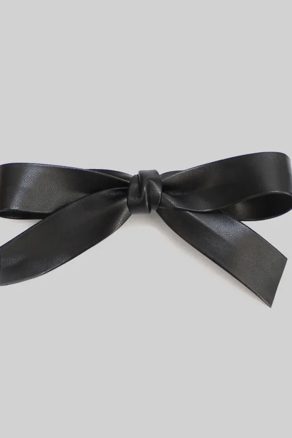 Faux Leather Hair Bow