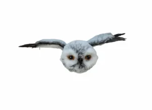 Flying Grey Owl Holiday Ornament