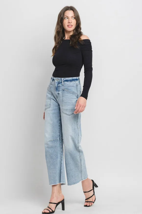 Flying Monkey/Vervet High Rise Barrel Jeans