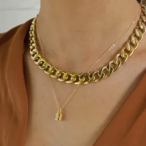 Gold Fill Lock Necklace