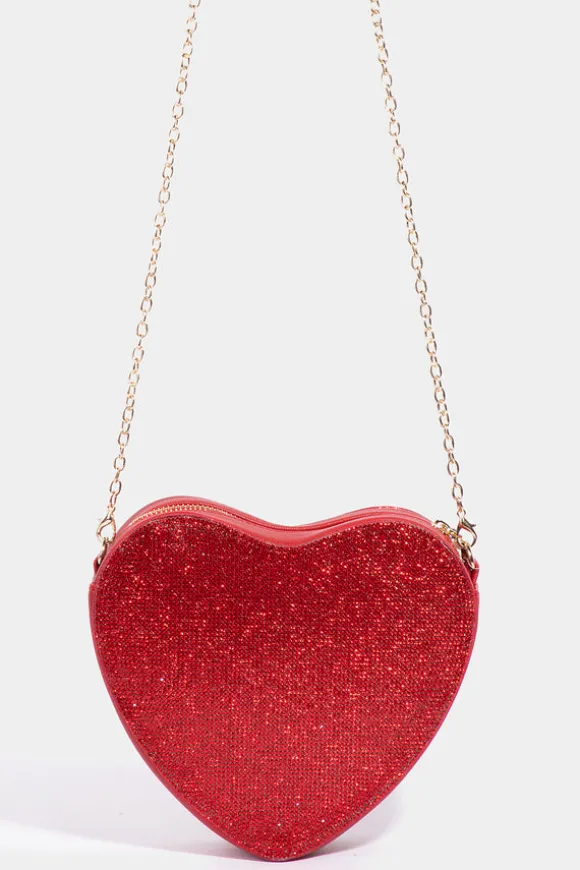 Gracie Crystal Heart Bag