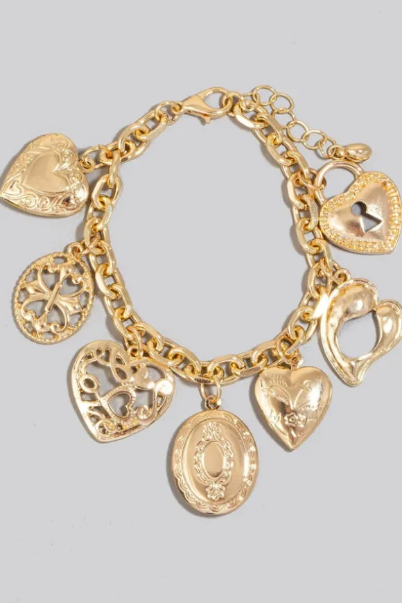 Heart Locket Charm Bracelet