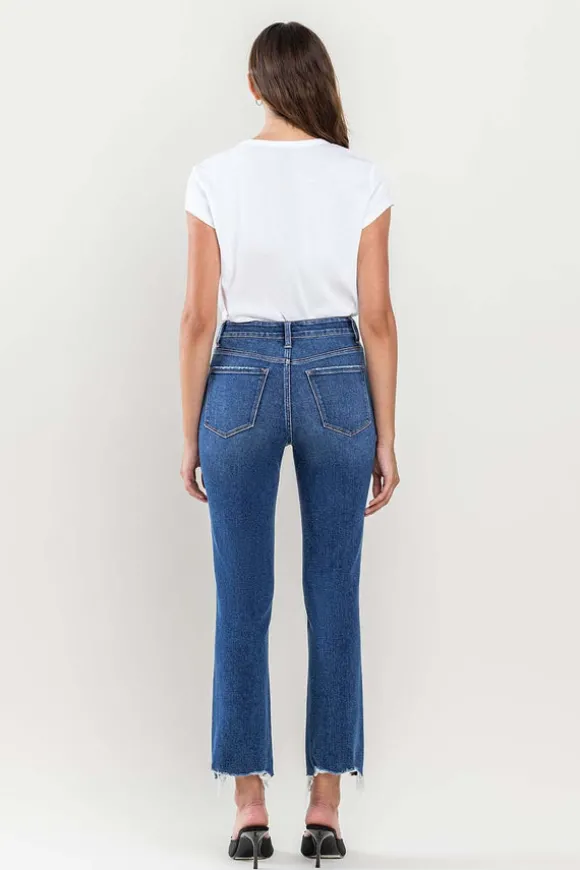 High Rise Slim Straight Jeans