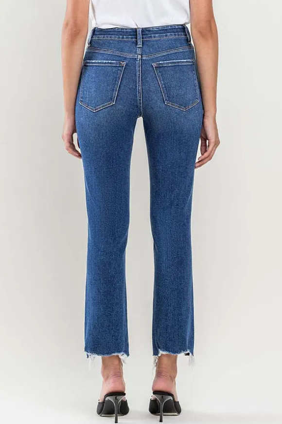 High Rise Slim Straight Jeans