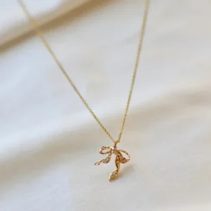 Katie Waltman CZ Bow Necklace