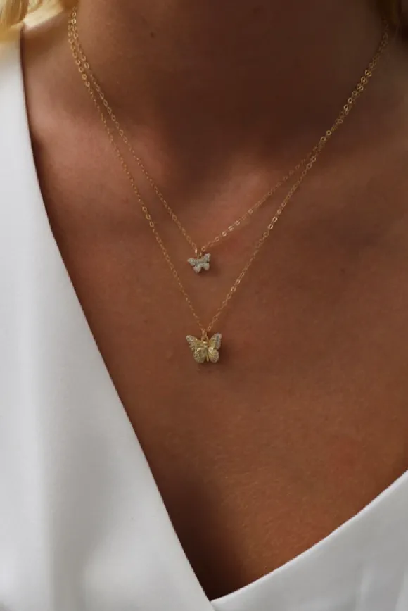 Katie Waltman CZ Butterfly Necklace