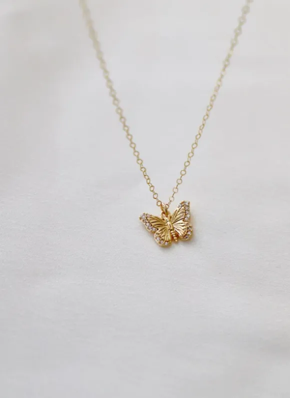 Katie Waltman CZ Butterfly Necklace