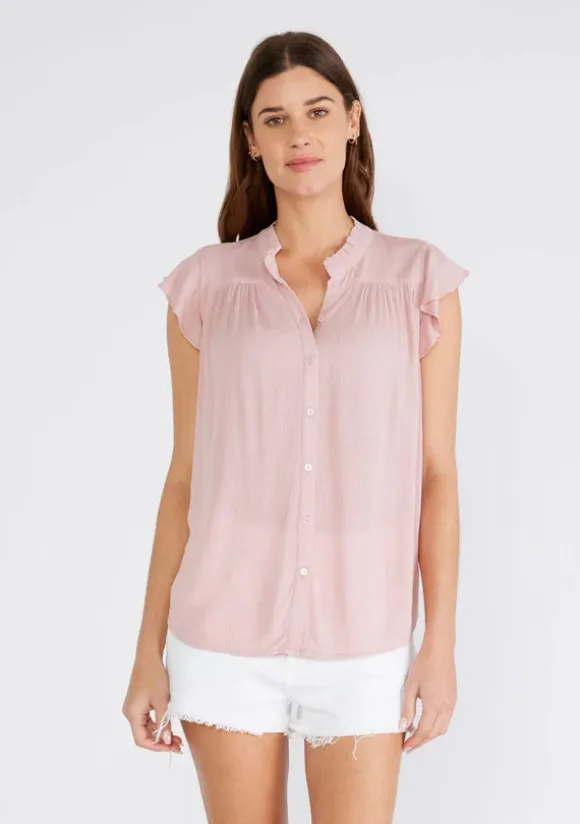 Kendall Flutter Sleeve Blouse