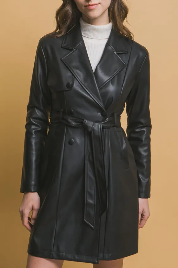 Lexi Pleather Trench