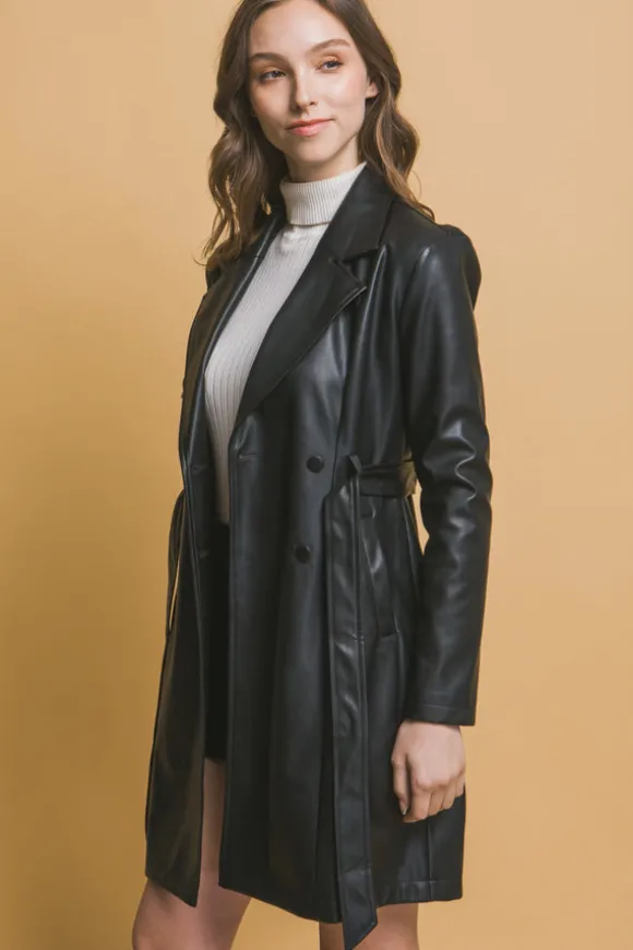 Lexi Pleather Trench