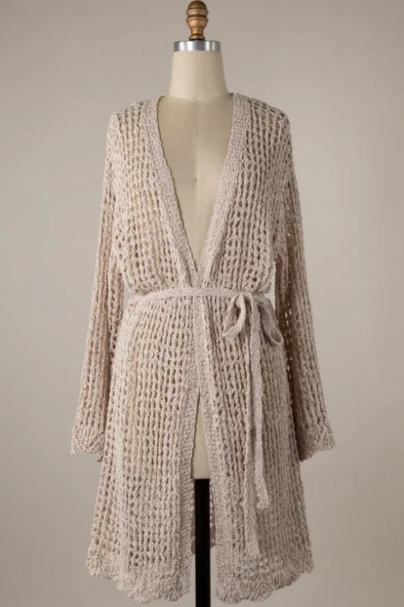 Olivia Open Crochet Cardigan