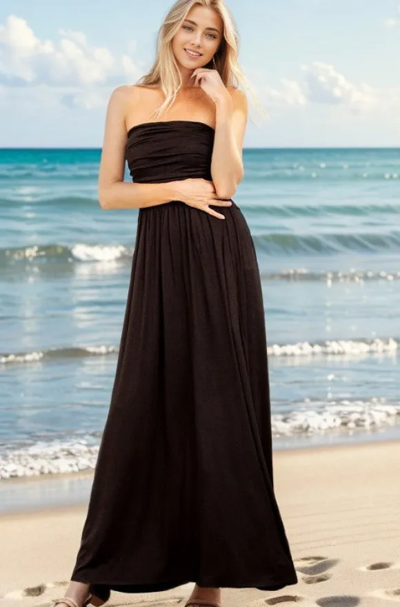 Strapless Maxi Dress w Pockets