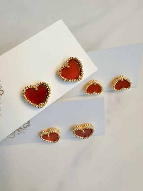 Waterproof Little Heart Earrings